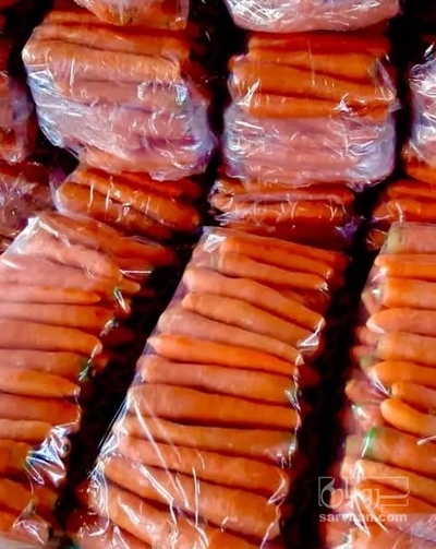 فروش هویج گونی شیشه ایی