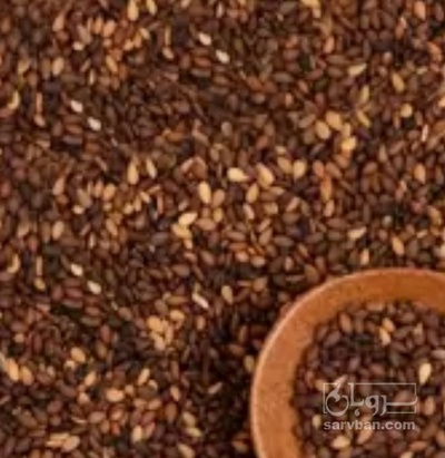 فروش کنجد قهوه ایی تفت داده شده